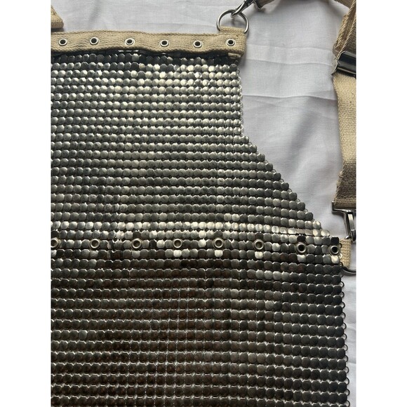 RARE VINTAGE CHAIN MAIL BUTCHER MEAT CUTTER APRON STEAM PUNK AUTHENTIC WW1 - Picture 5 of 13